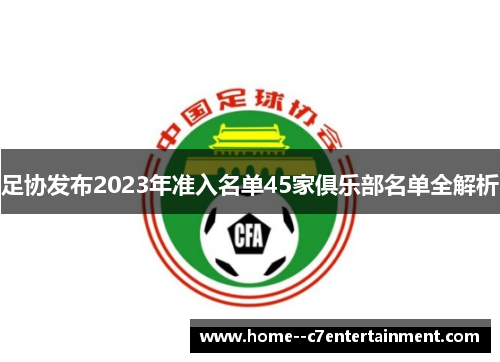 足协发布2023年准入名单45家俱乐部名单全解析