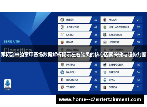 即将到来的意甲赛场数据解析揭示左右胜负的核心因素关键与趋势判断